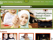 Tablet Screenshot of iqraonlineacademy.com
